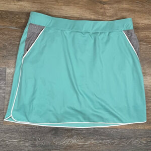 Sport Haley Womens Golf Skort Tennis Skirt XL Athleisure Sports Wear Green Gray